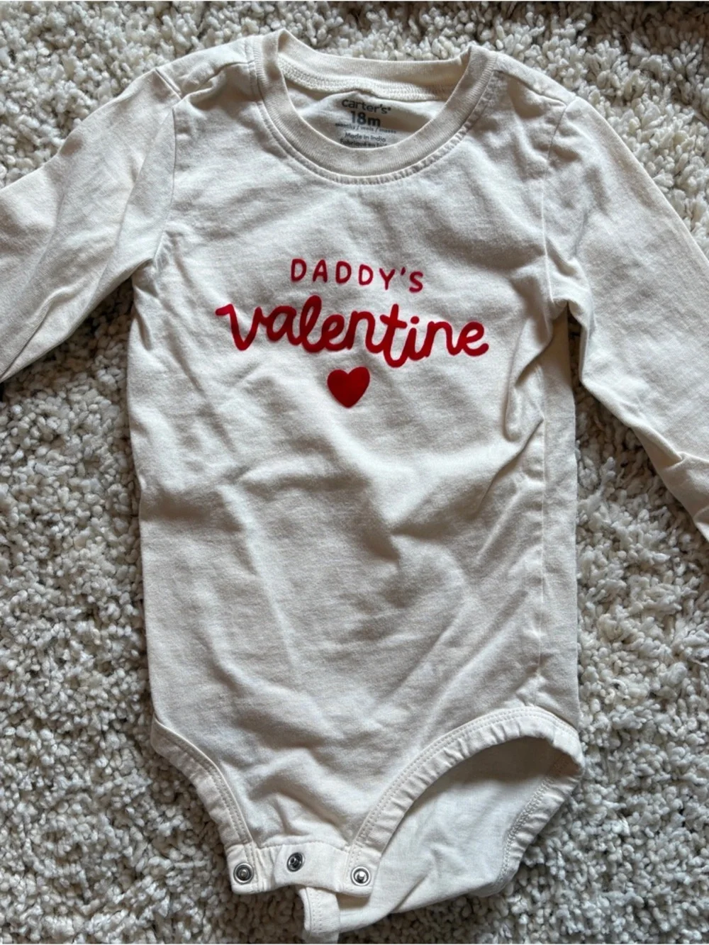 Carter's Baby Girl Valentine Bundle 18M Dress, Sweatshirt & 